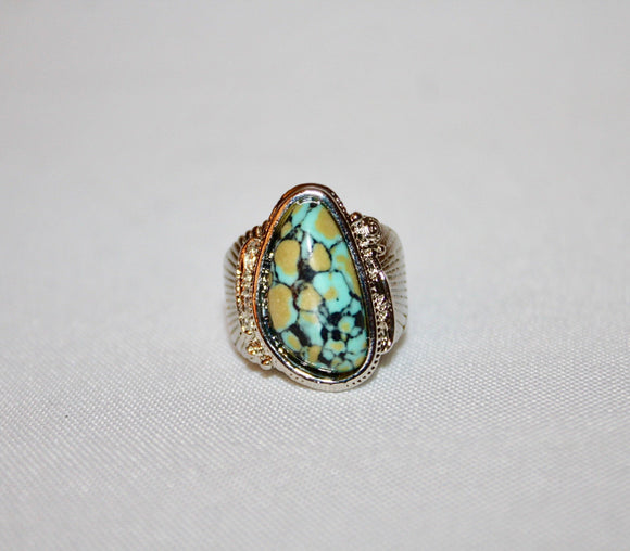 Turquoise Textured Ring