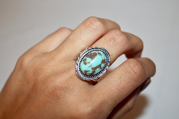 Natural Turquoise Gemstone Ring